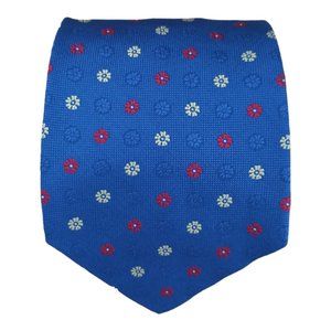 FRANCO BASSI Blue Floral Silk Tie ITALY 59"/ 3.8" EC